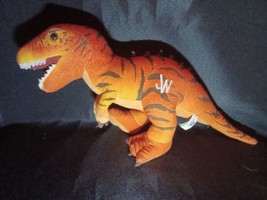 Jurassic World 16&quot; Long T-Rex Hybrid Orange Black Plush Dinosaur Toy Raptor - £18.67 GBP