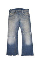Diesel Jeans Mens 28 Distressed Faded Cut Off Frayed Bootcut Made in Italy - £38.74 GBP