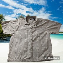 Faded Glory Authentic Mens Hawaiian Style Shirt Sz 2XL Palm Trees Cotton... - £9.63 GBP