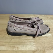 Sperry Angelfish Suede slip-on Moccasins size 7.5M Rose Dust Shoes STS82481 - $18.63