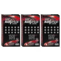 Manforce Litchi Flavoured Extra Dotted Condoms for Men| Pack of 3 - £19.33 GBP