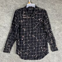 Jackson Button Up Shirt Small Men&#39;s Long Sleeve Black 100% Cotton S - $255.71 MXN