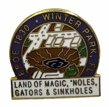 Winter Park Florida Gators Seminoles Elks Lodge 1830 BOPE Enamel Hat Pin - £6.35 GBP