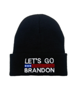 Let&#39;s Go Brandon FJB Biden Trump Knit Skull Cap Hat Beanie - £10.28 GBP