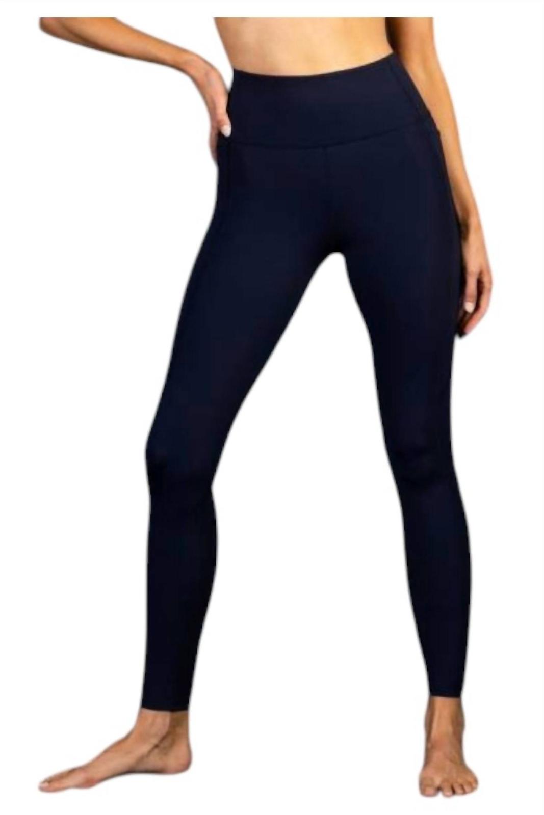 Laird high-waist sculpting leggings with pockets Navy - $48.00