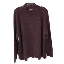 NWT Womens Size XL Ann Taylor LOFT Factory Purple Marl Mock Neck Knit Sweater - £20.03 GBP