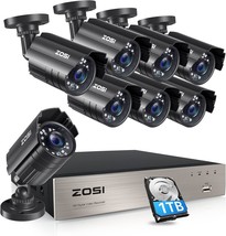 Zosi 3K Lite 8Ch Security Camera System With Ai Human/Vehicle Detection,Night - $306.99