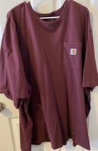 Carhartt Loose fit Pocket T-shirt size 4XL Burgundy - £7.68 GBP