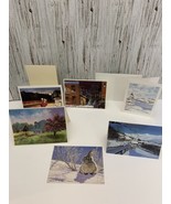 Lot of 6 Greeting Cards Holiday , Art, Season&#39;s Greetings with 2 envelopes - £7.30 GBP