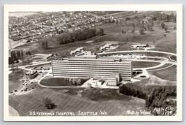 RPPC U.S. Veteran&#39;s Hospital Seattle WA Aerial Photo by Wood  Postcard J22 - £8.93 GBP