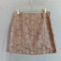 Haute Monde Womens Brown Snake Print Skirt Size Large Hidden Zipper Belt... - £10.24 GBP