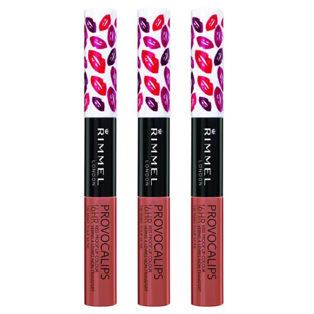NEW Rimmel Provocalips 16hr Kissproof Lipstick Make Your Move 0.14 Ounce-3 Pack