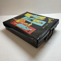 c. 1961 Barbie Case Black Vinyl Storage Case Suitcase W/Barbie Ken Midge - £54.20 GBP