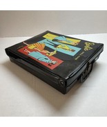 c. 1961 Barbie Case Black Vinyl Storage Case Suitcase W/Barbie Ken Midge - £54.48 GBP