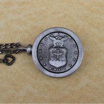 Pewter Keepsake Memory Charm Cremation Urn with Chain - Air Force - £79.00 GBP