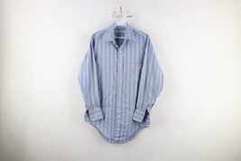 Vintage 60s 70 Streetwear Mens Small Distressed Geometric Collared Button Shirt - $44.50