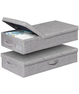 Under Bed Storage With Lids, 2 Pack Large Underbed Storage Containers Cl... - $63.99