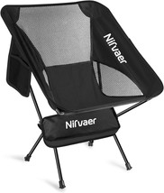 1.97 Lb Camping Chairs, Ultralight Folding Camping Chairs, Compact, Black - £26.26 GBP