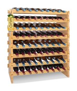 SereneLife 72 Bottle Stackable Wine Rack, 33.5&quot; x 10&quot; x 42&quot; 8-Tier Large... - £133.12 GBP