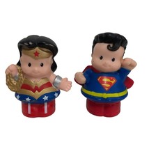 2011 Little People Super Heroes Wonder Woman Super Man Set of 2 - £6.67 GBP