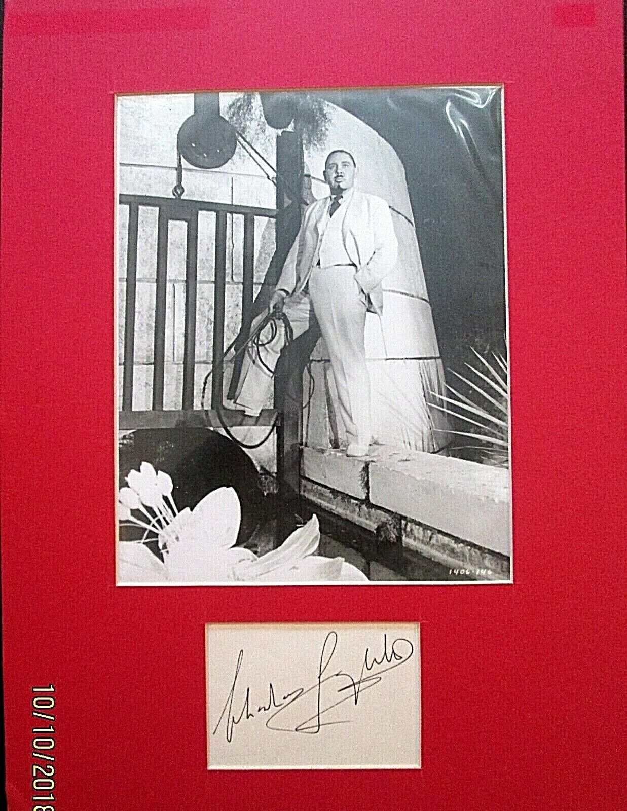 Primary image for CHARLES LAUGHTON: (ISLAND OF LOST SOULS) HAND SIGN AUTOGRAPH CARD & PHOTO *
