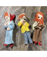 Vintage Christmas Poseable Doll Ornaments Pixie Children Japan - $32.99
