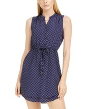 MSRP $70 Maison Jules Printed Double-Hem Sleeveless Dress Navy Size Medium - $31.68