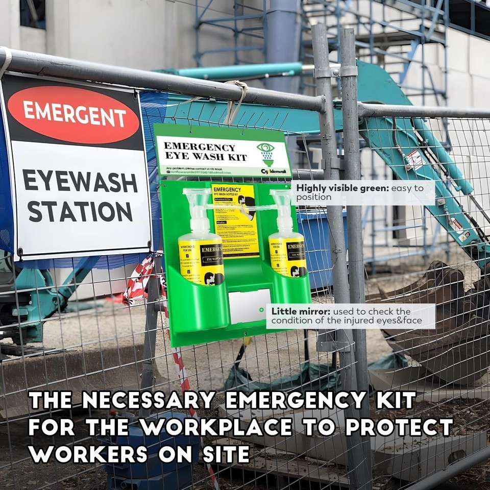 Versatile Eye Wash Station - Emergency Use Approved, Portable & Wall Mounted Item image 9