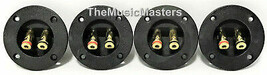 4X Gold Plated Banana Push Terminal Cup for Car Home Audio Speaker Box C... - £15.38 GBP