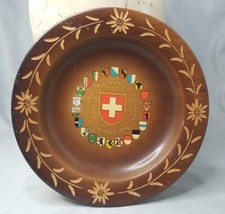 Switzerland Wooden Europe Brown Round Jewelry Saucer Decorative Table Di... - £5.31 GBP