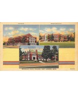 Michigan State College University East Lansing Michigan 1940s linen post... - £5.51 GBP