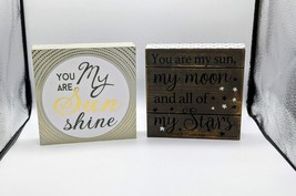 &#39;You Are My Sunshine&#39; &amp; &#39;You Are My Moon &amp; All of My Stars&#39; E.E. Cummings Signs - £9.20 GBP