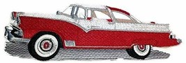 Classic Cars Embroidery Collection [1955 Ford Fairlane] Embroidered Iron On/Sew  - £15.18 GBP