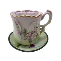 Nippon Porcelain Antique Men&#39;s Shaving Cup and Saucer Vanity Set  - $39.59