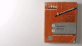 1996 Cavalier Sunfire Factory Service Repair Manual J Platform 2 of 2 - £7.28 GBP