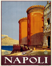 16x20&quot; CANVAS Decor.Room art print.Travel shop.Napoli.Italy castle.6053 - £37.19 GBP
