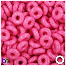 BeadTin Dark Pink Opaque 14mm Ring Craft Beads (100pcs) - $3.39