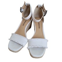 Lucky Brand Women&#39;s Mindra Espadrille Wedge Sandal in White US SIZE 38 - £28.02 GBP