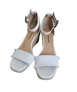 Lucky Brand Women&#39;s Mindra Espadrille Wedge Sandal in White US SIZE 38 - £27.83 GBP