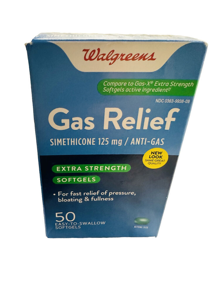 Gas Relief Extra strength 50 Easy To Swallow Softgels. - $8.79