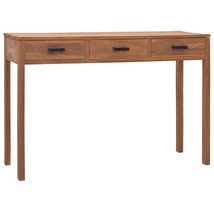  Office Desk Warm Natural Solid Teak Wood 43.3 x 15.7 x 29.5 in - $3,707.08 MXN