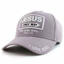 Trendy Apparel Shop Jesus Only Way John 14:6 Embroidered Christian Baseball Cap  - £9.77 GBP