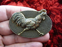 (b-bird-652) Rooster game bird cock I love roosters chickens chicken pin pendant - £15.68 GBP