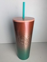 Starbucks 2020 Pink/Green Watermelon Ombre Stainless Tumbler 24oz. - Pre-owned  - £15.63 GBP