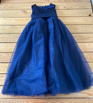 David’s bridal NWT girl’s tulle skirt sleeveless dress size 6 blue C9 - $43.57