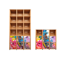 Cardboard Chest of drawers ARTIST And Bookcase HARALD Set of 2 - £483.97 GBP
