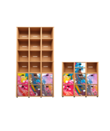 Cardboard Chest of drawers ARTIST And Bookcase HARALD Set of 2 - $618.00