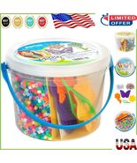 5500 Multicolor Beads for Creative Kids: Flower, Butterfly &amp; Daisy Pegbo... - $490.10 MXN
