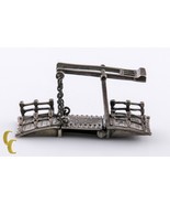 Medusa Oro Miniatura Casa Delle Bambole Argento Sterling 925 Drawbridge - $211.00