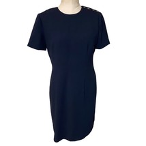 Brooks Brothers Vintage Light Academia Career Wear Navy Blue Classic Dress sz 8  - £30.10 GBP